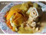 Roulés de dinde cheddar et tagliatelles de butternut, courgettes, carottes + Velouté
