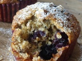 Muffins aux myrtilles et flocons d'avoine