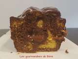 Cake marbré coeur gianduja/chocolat