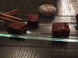 Saint Valentin : Chocolats fondants : ganache chocolat noir, cannelle