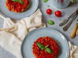 Tatins de tomates cerises au balsamique et basilic