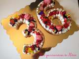 Number cake aux fruits rouges