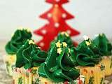 Cupcakes sapin de Noël