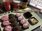 Maki rose au saumon