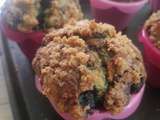 Muffins myrtilles crumble cannelle