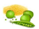 Croquettes de semoule aux petits pois