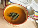 Soupe au potimarron, sauge et romarin