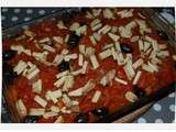 Gratin façon lasagnes de potimarron à la tomate, olives et tofu fumé sans gluten ni produits laitiers