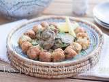 Tajine algérien de beignets de viande hachée en sauce blanche – (Mechmachia)