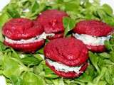 Whoopie pies salés, betterave-fromage