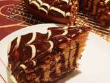 Cake marbré nappage chocolat