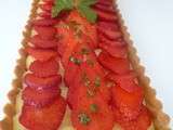 Tarte aux fraises et crème d’amandes