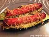 Hot dog de courgettes