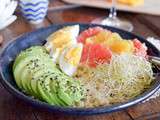 Quinoa bowl aux agrumes, vinaigrette sésame