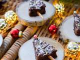 Sapins tout chocolat façon sucettes de Noël