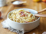 Spaghettis carbonara sans gluten