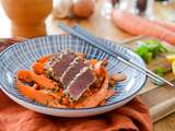 Tataki de thon et sa salade de carottes à la coriandre