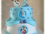 Gâteau d'anniversaire  La Reine des Neiges 