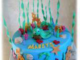 Gâteau d'anniversaire  Samy la tortue 