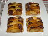Brushettas de pommes cuites et boudins noirs