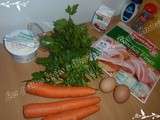 Roses de carottes aux lard, ail et fines herbes