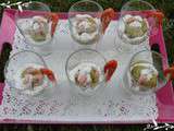 Verrines d'avocat aux crevettes