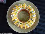 Gâteau couronne #ananas-kiwi-mangue #anniversaire