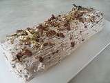 Buche vanille chocolat caramel