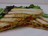 Croques crevettes poivrons ananas curry