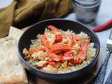 Curry de poulet et riz de chou fleur