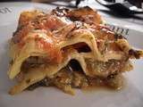 Lasagnes aubergine tomate poulet chevre