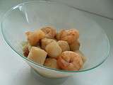 Poelee de st jacques et crevettes aux agrumes