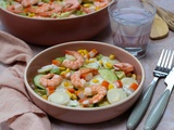 Salade d'ebly aux crevettes et surimi