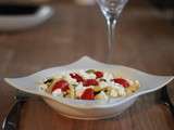 Salade de pates courgettes chevre miel