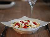 Salade de pates courgettes chevre miel