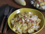 Salade de pommes de terre endives bacon cheddar
