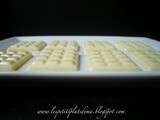 Mini-tablettes de chocolat blanc à la noix de coco