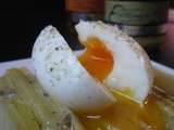 Poireaux en vinaigrette et œuf mollet