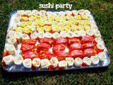 Sushi party: suite et fin (avocat/saumon/surimi/ et chorizo paprika)