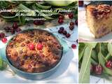 Gâteau aux cerises, coco, amande, pistache de Nicolas le Cuisinier