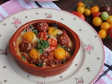 Polenta sauce bolognaise, tomates cerises et tomme de brebis