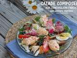 Salade composée aux conchiglioni farcis aux saveurs marines