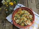 Salade de courgettes rôties au citron confit et aux pignons