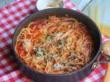 Spaghetti bolognaise en one pot pasta