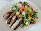 Salade cuisine du cœur, sardines à l’huile d’olive, santé plaisir