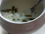 Soupe asperge et crabe