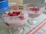 Mousse de fraises au lait concentre