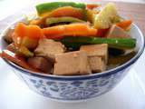 Riz, légumes et tofu sauce asiatique