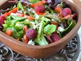 Salade {quinoa-mesclun-framboises}