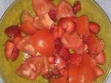 Salade de tomates et fraises